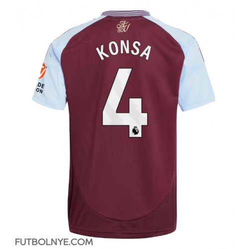 Camiseta Aston Villa Ezri Konsa #4 Primera Equipación 2024-25 manga corta